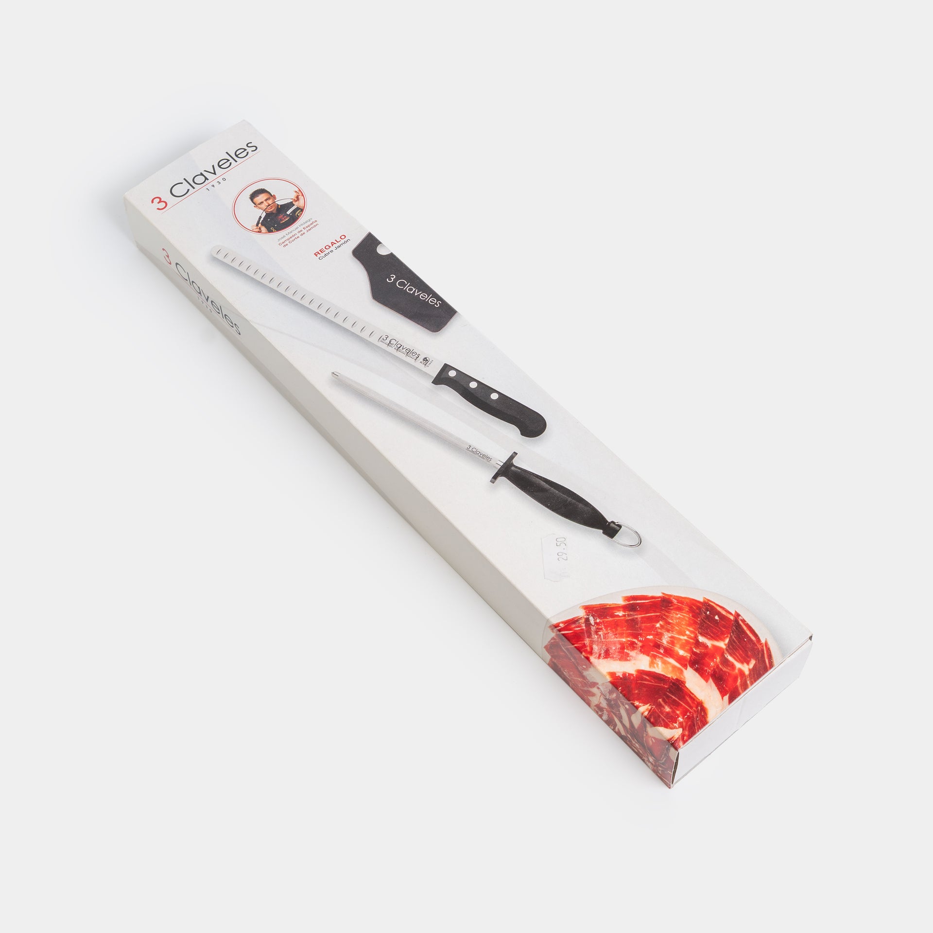 Pack Jamonero, Cuchillo Chaira y Cubre Jamón