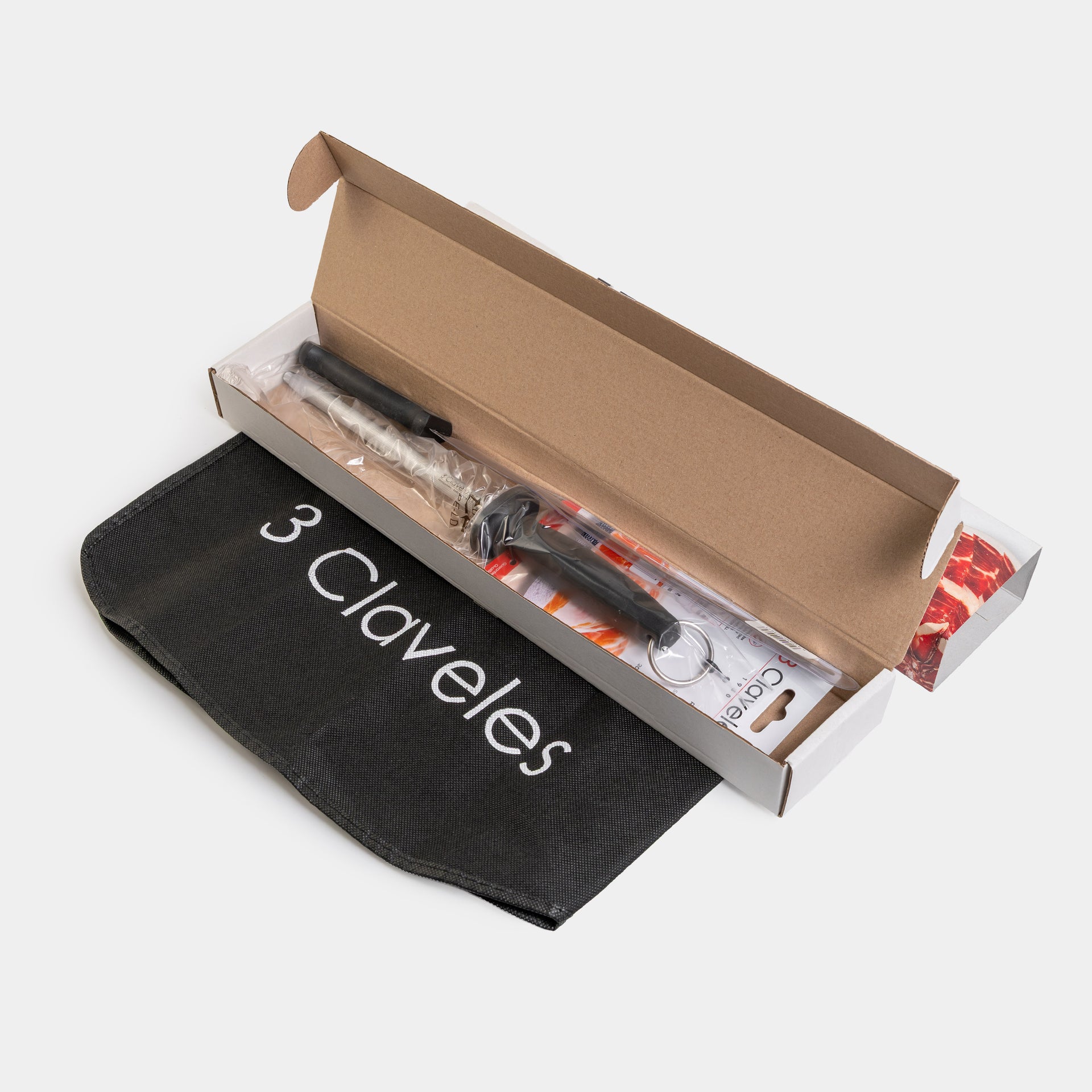 Pack Jamonero, Cuchillo Chaira y Cubre Jamón