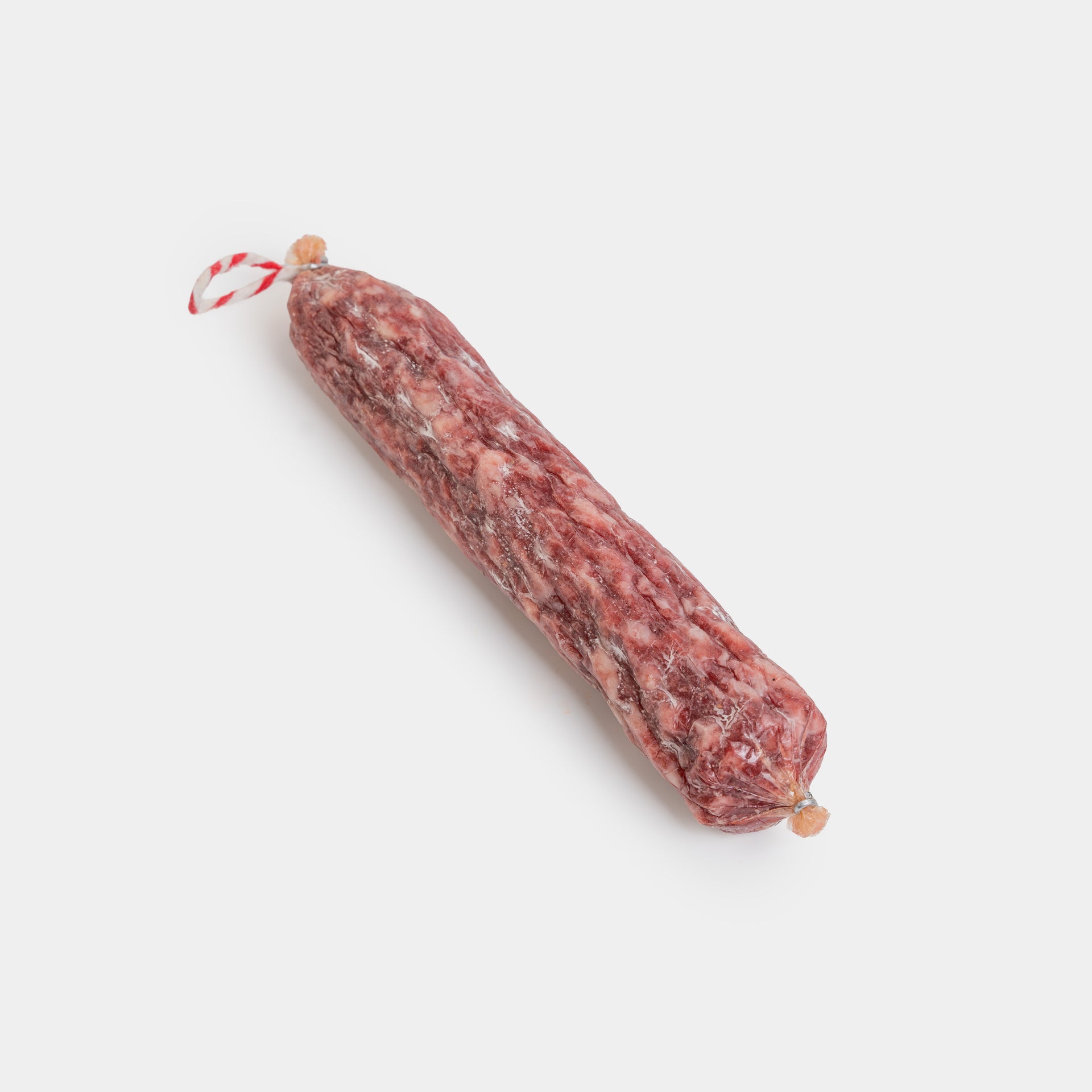 Empty homemade cured sausage