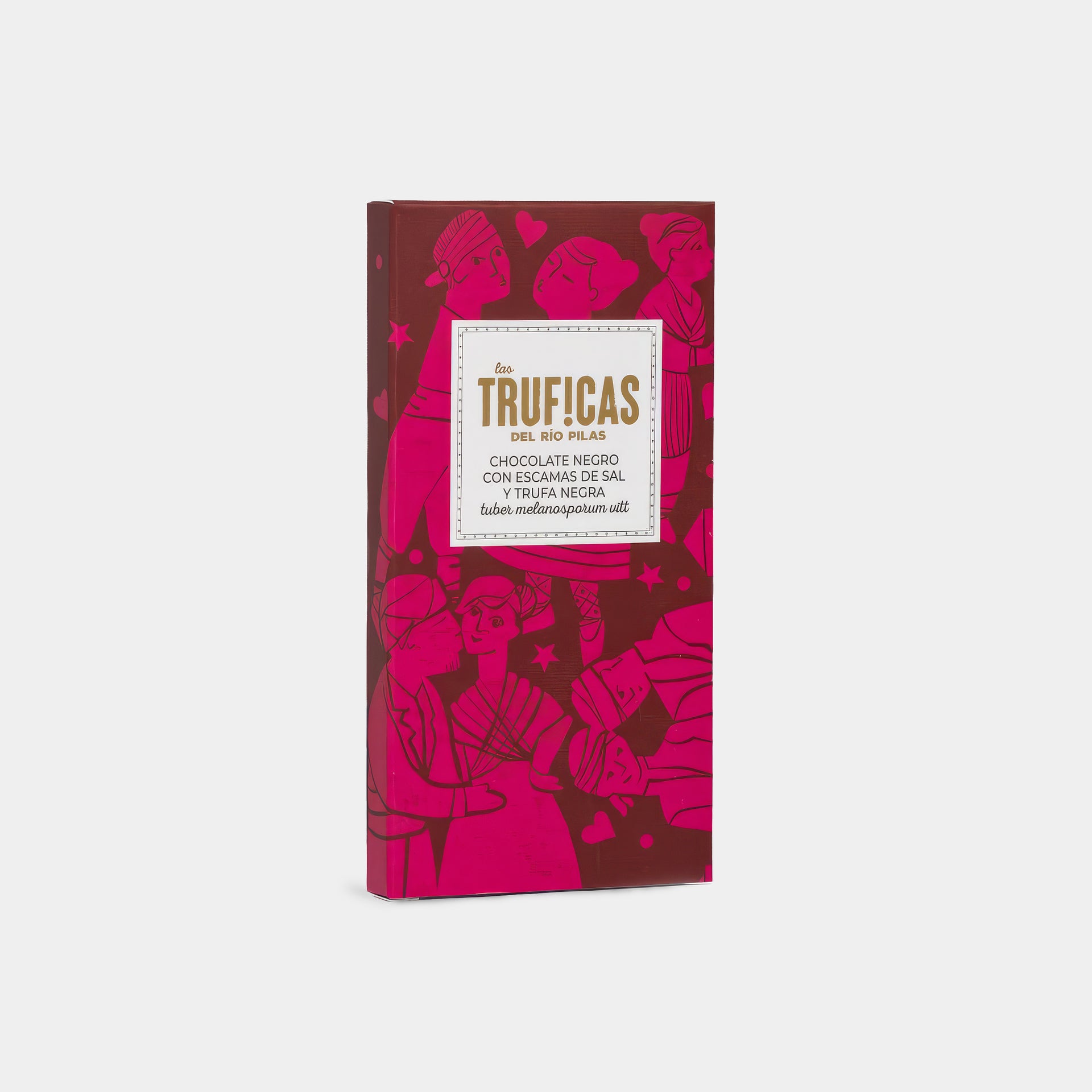 Chocolate negro con escamas de sal y trufa negra