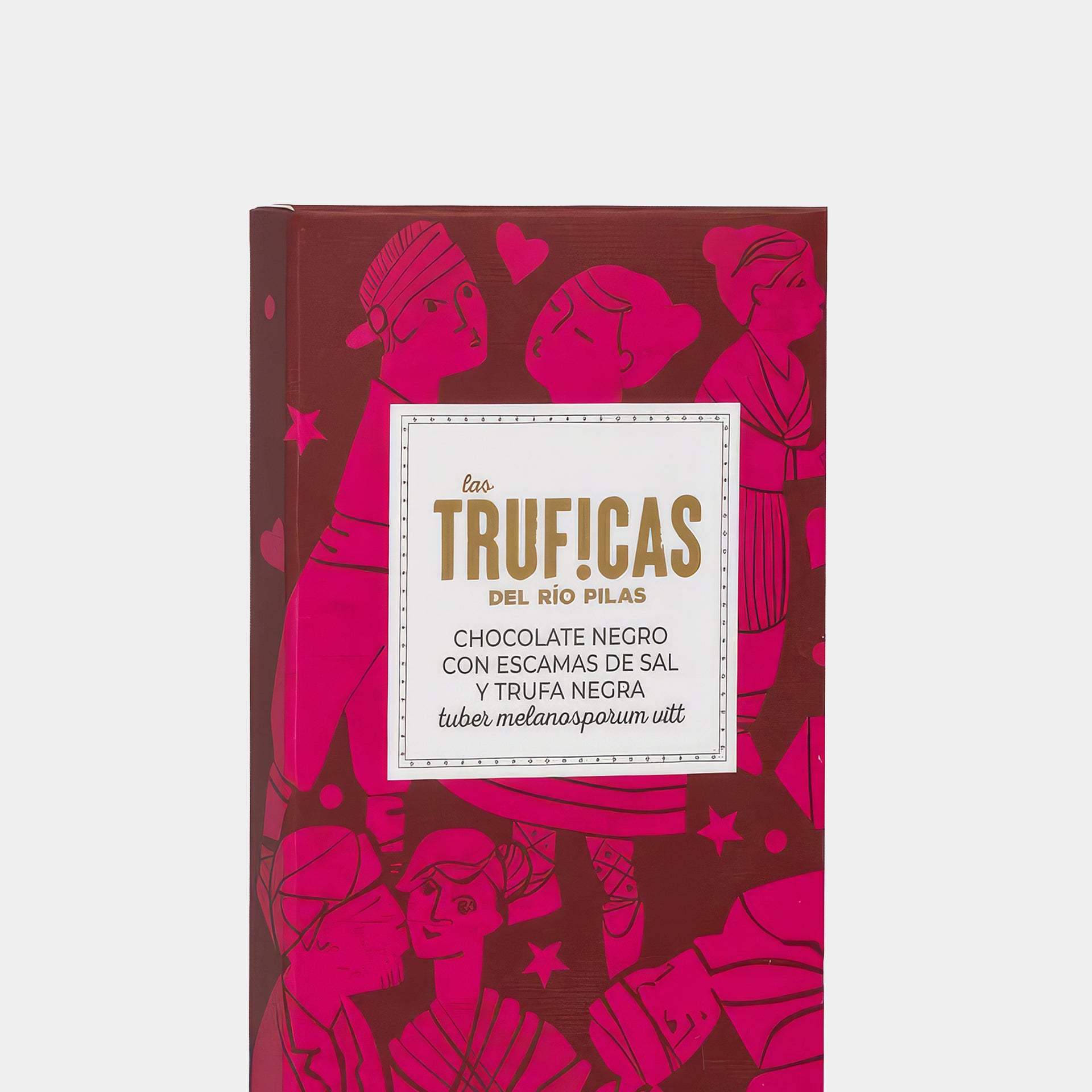 Chocolate negro con escamas de sal y trufa negra